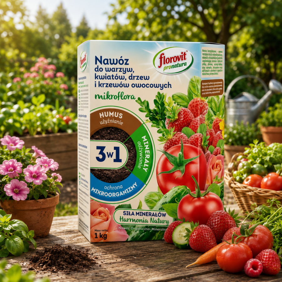 FLOROVIT Mikroflora 3w1 warzywa, krzewy 1kg