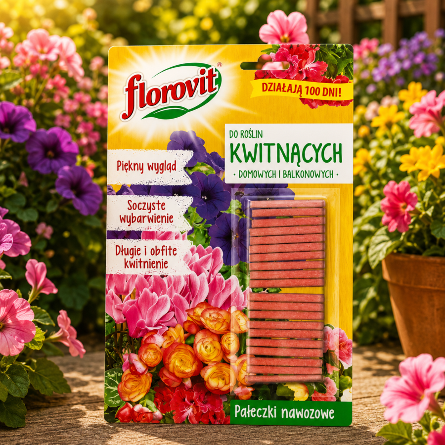 FLOROVIT Pałeczki nawozowe do kwitnących 20 szt.