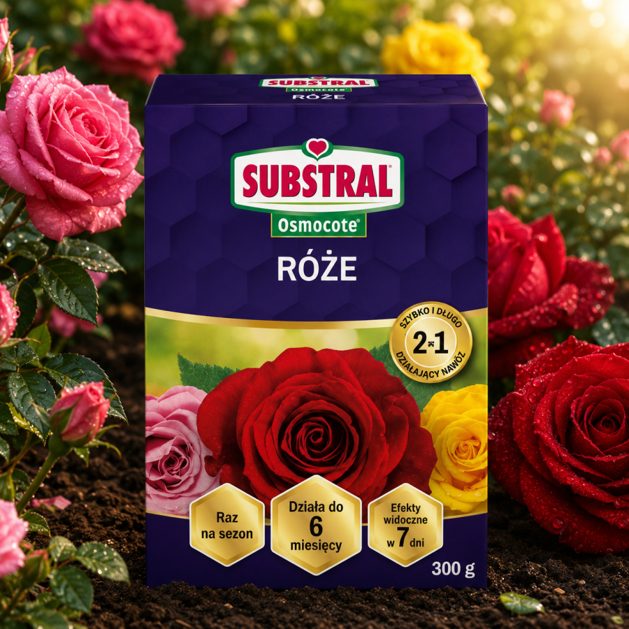 SUBSTRAL Osmocote 2w1 do róż 300g