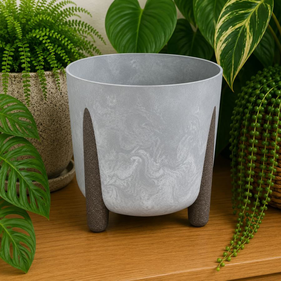Doniczka FRIDA E-recycled 210/L szary beton