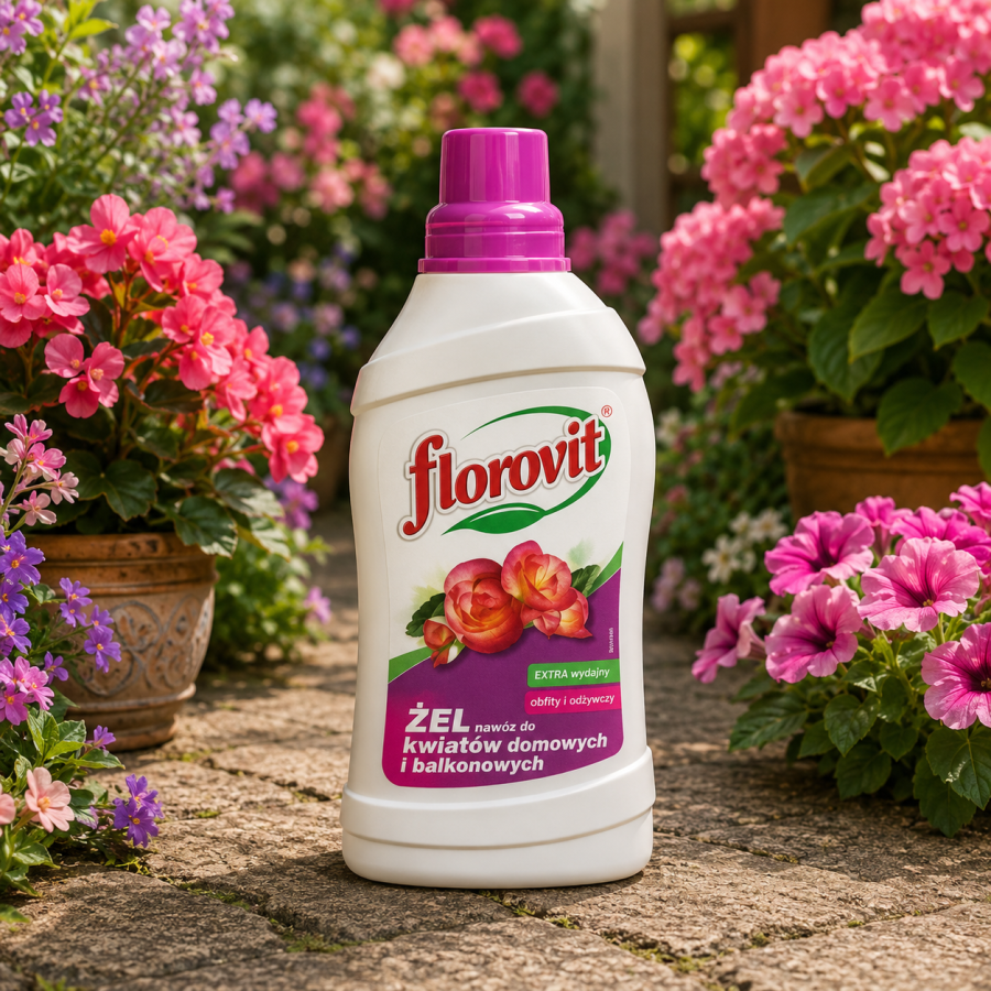 FLOROVIT Żel do kwiatów domowych, balkonowych 800g