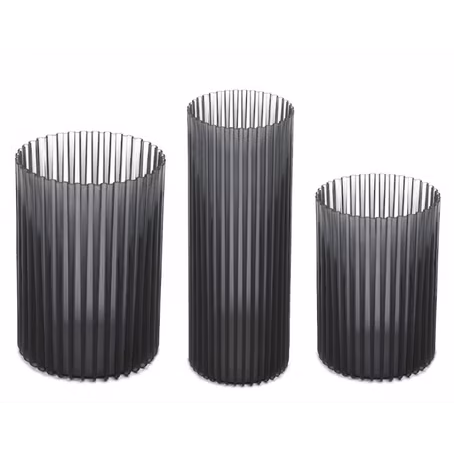 Wazon NEMO zestaw 3szt/L trans dymiony