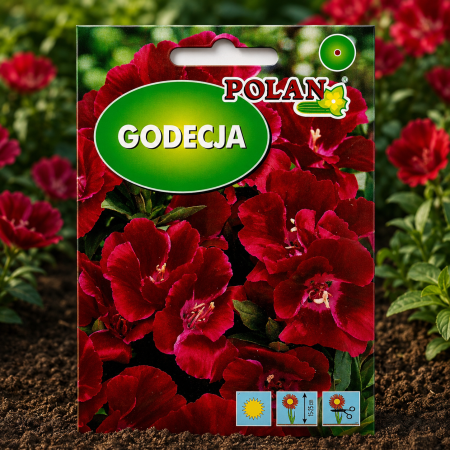 Godecja wielkokwiatowa szkarłatna 1g.