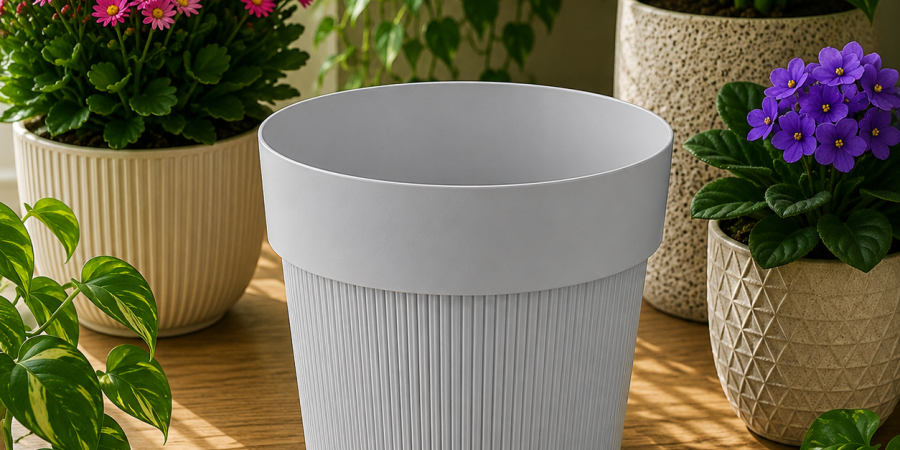 Doniczka TULA jumper fi200 /L szary