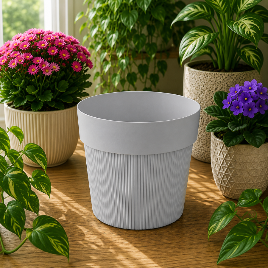 Doniczka TULA jumper fi200 /L szary
