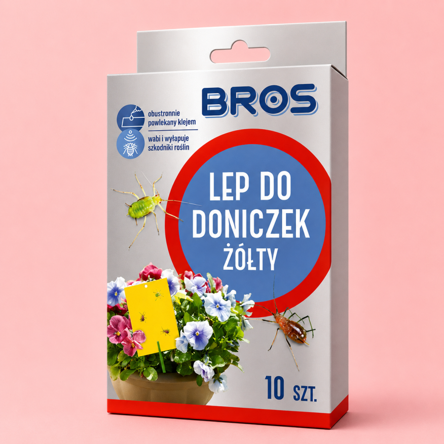 BROS Żółty lep do doniczek 10szt