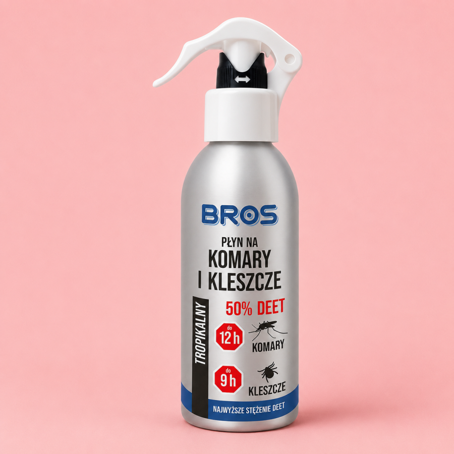 BROS płyn na komary i kleszcze 50% DEET 130ml