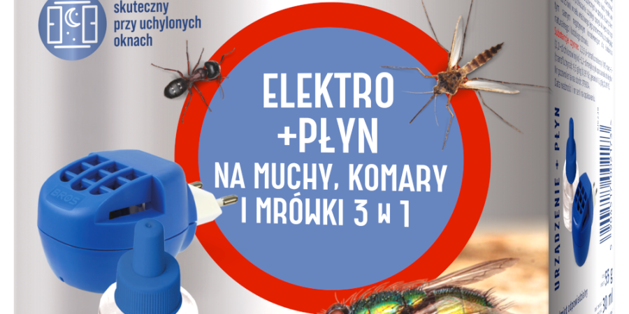 BROS Elektro+płyn 3w1 na muchy, komary i mrówki
