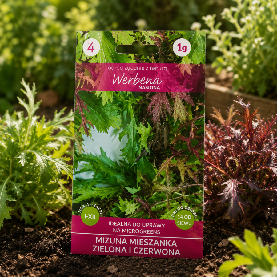 Mizuna mix zielona i czerwona 1g