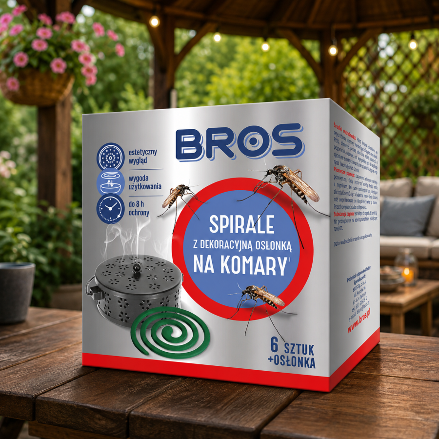 BROS Spirale na komary z osłonką metal 6 szt