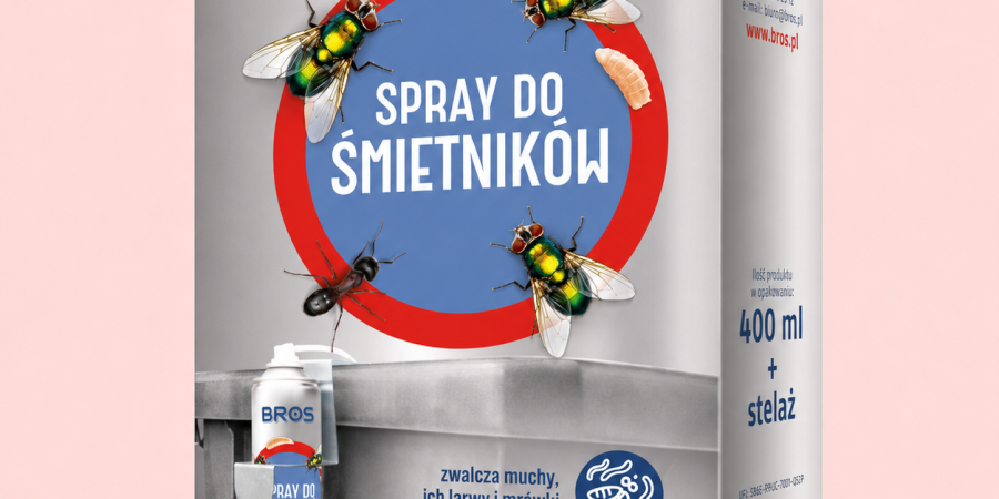 BROS Spray do śmietników 400ml zapas z uchywtem