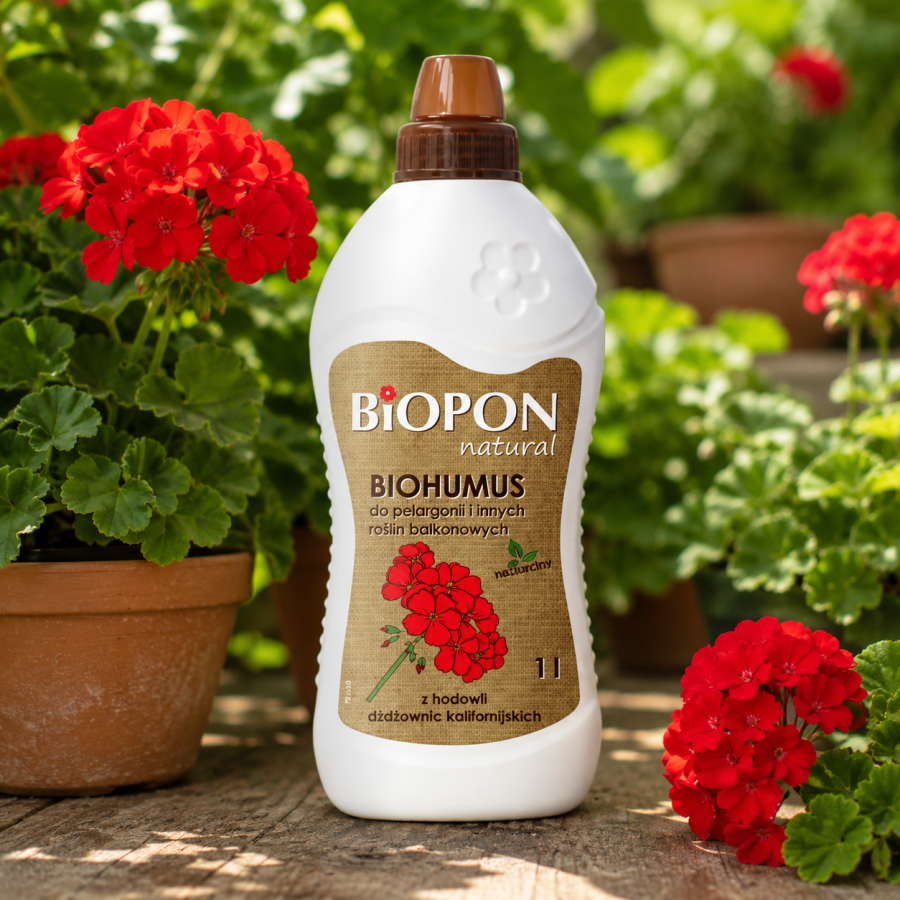 BOPON Biohumus do pelargonii i roślin balkonowych 1l