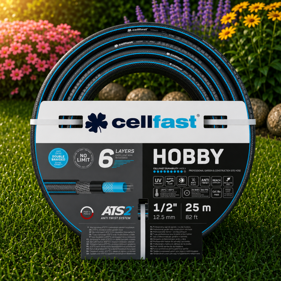 Wąż ogrodowy HOBBY ATS2 1/2” 25m 16-200