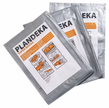Plandeka 5x8 srebrna gr 160 SM