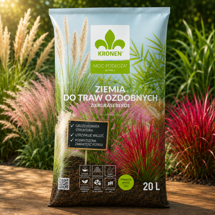KRONEN Ziemia do traw ozdobnych, pampasowych 20l