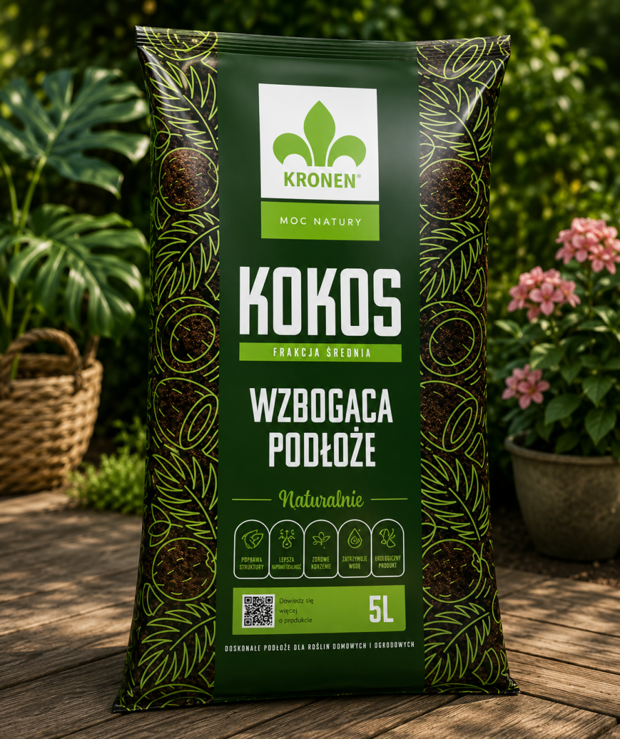Kronen Kokos frakcja drobna bez torfu 5l