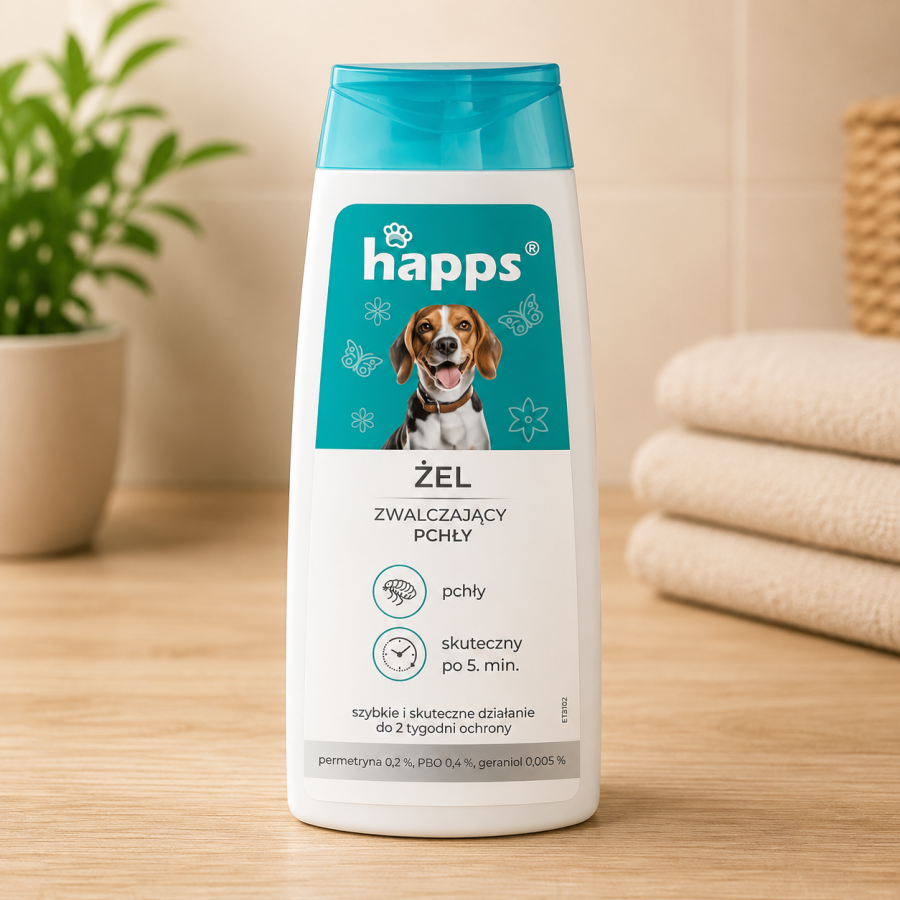 HAPPS żel przeciw pchłom dla psów 150ml