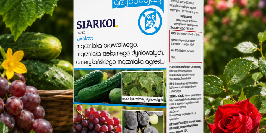 SIARKOL 800 SC 100 ml – środek grzybobójczy na mączniaka
