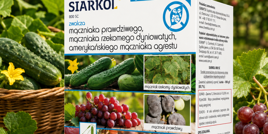 SIARKOL 800 SC 50 ml – środek grzybobójczy na mączniaka i choroby grzybowe