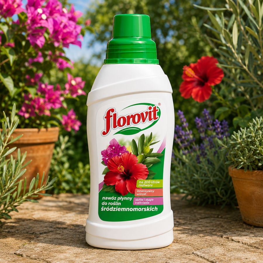 Florovit® Nawóz do Roślin Śródziemnomorskich – płynny nawóz do cytrusów, oliwek, lawendy i winorośli 0,55kg