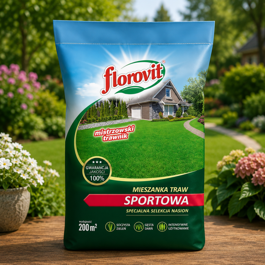 Florovit® Mieszanka Traw Sportowa – odporna na intensywne użytkowanie i deptanie 5kg