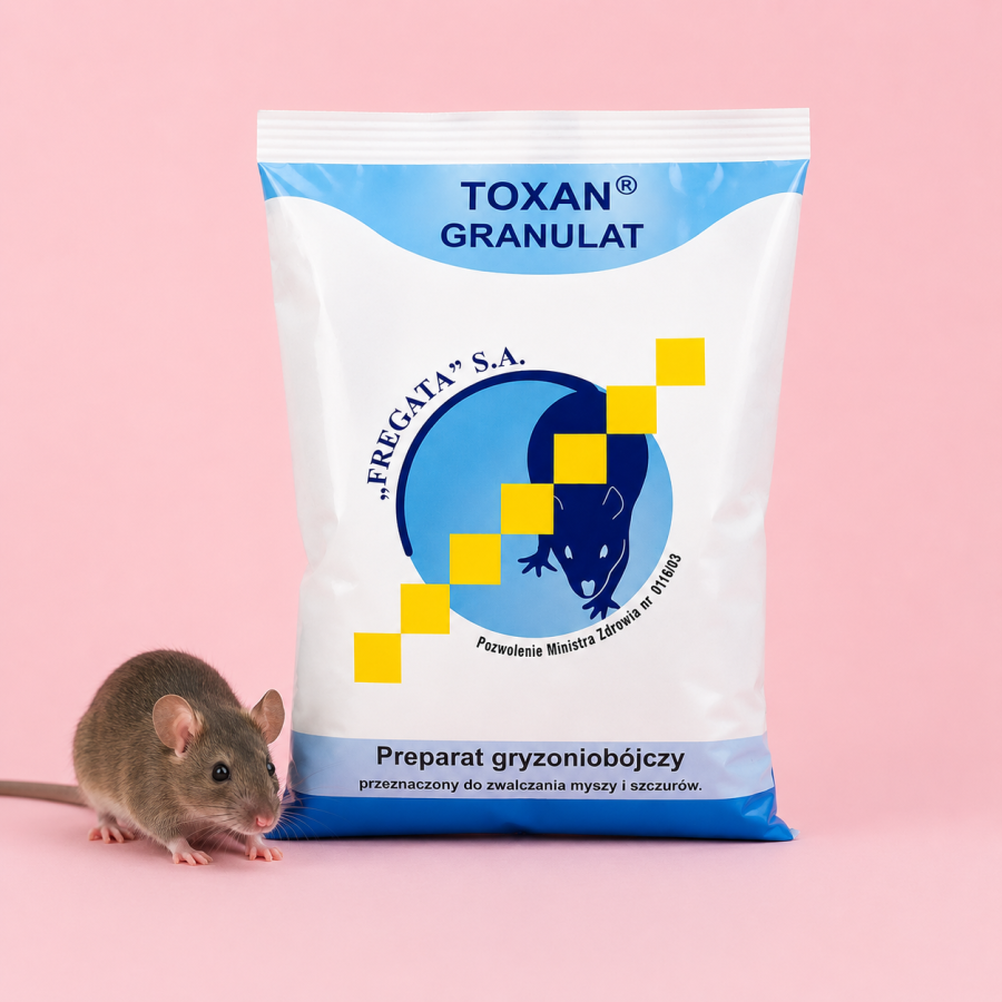 Toxan® Granulat Fregata 1 kg  – skuteczny granulat na szczury i myszy