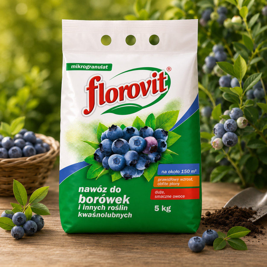 Florovit® Nawóz do Borówek i Roślin Kwaśnolubnych – granulat zakwaszający glebę 5kg