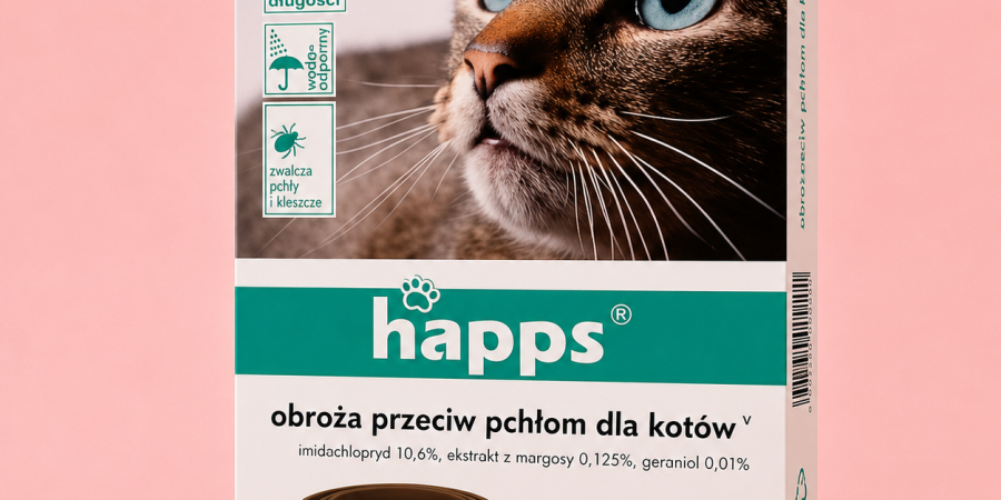 HAPPS Obroża przeciw pchłom dla kotów