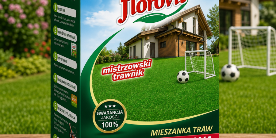 Florovit® Mieszanka Traw Sportowa – odporna na intensywne użytkowanie i deptanie 0,9kg