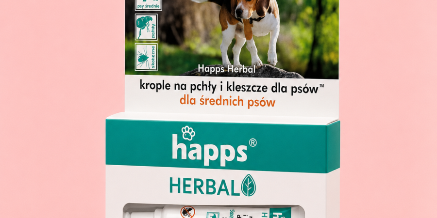 HAPPS Krople na pchły i kleszcze dla średnich psów