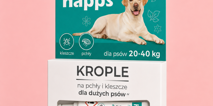 HAPPS Krople na pchły i kleszcze dla dużych psów