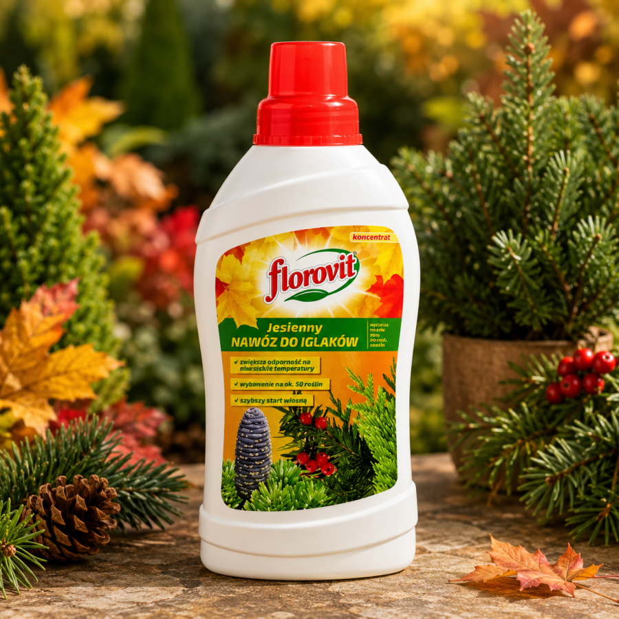 Florovit® Jesienny Nawóz do Roślin Iglastych płynny nawóz wzmacniający przed zimą 1l