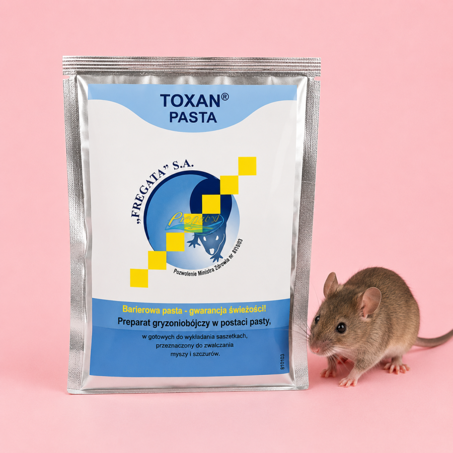 Toxan® Pasta na myszy i szczury – skuteczna pasta z bromadiolonem do deratyzacji