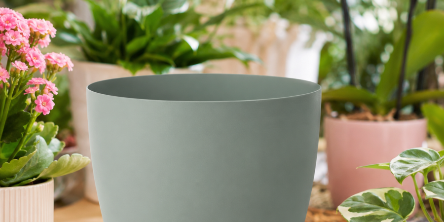 Doniczka MAGNOLIA fi 135/L-2 szarozielny