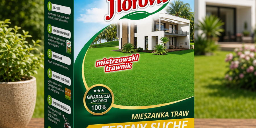 Florovit® Mieszanka Traw na Tereny Suche – trawa na gleby ubogie i mało żyzne 0,9kg