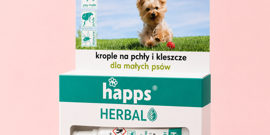 HAPPS Krople na pchły i kleszcze dla małych psów