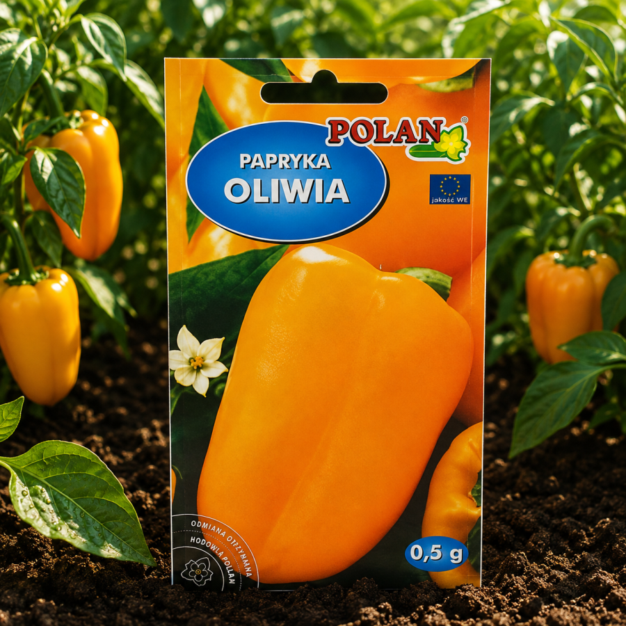 Papryka Oliwia 0,5 g – wczesna odmiana o słodkich, żółtych owocach