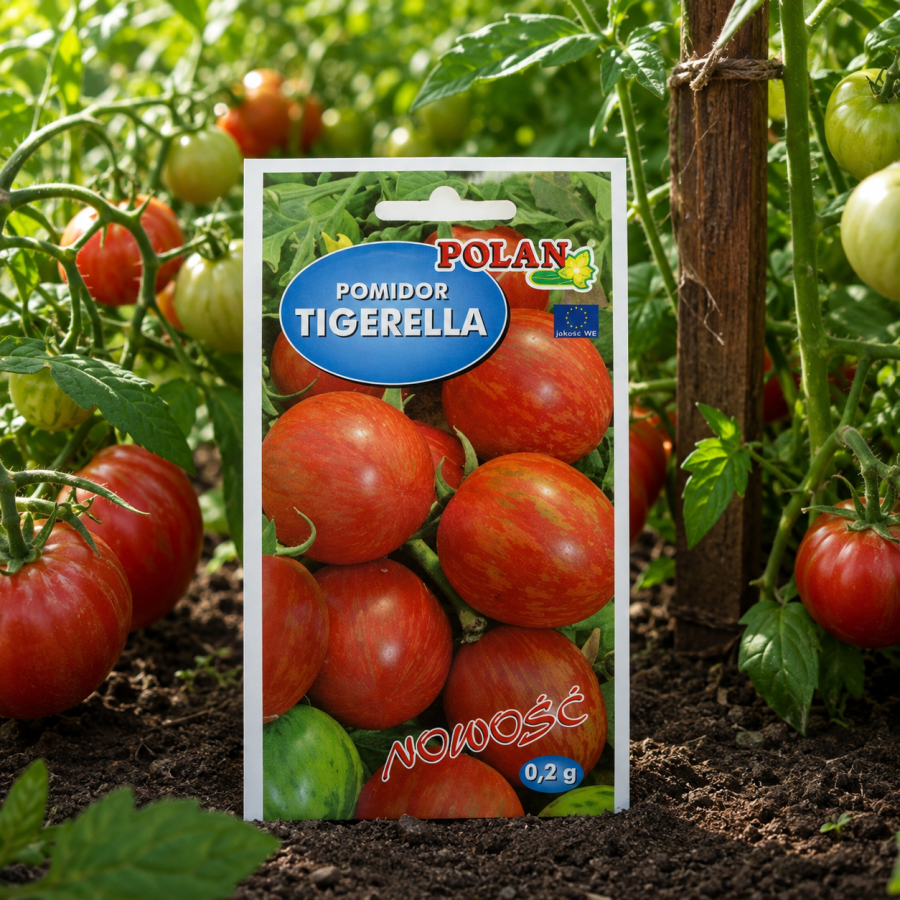 Pomidor Tigerella 0,2 g – wczesny pomidor o pasiastych owocach