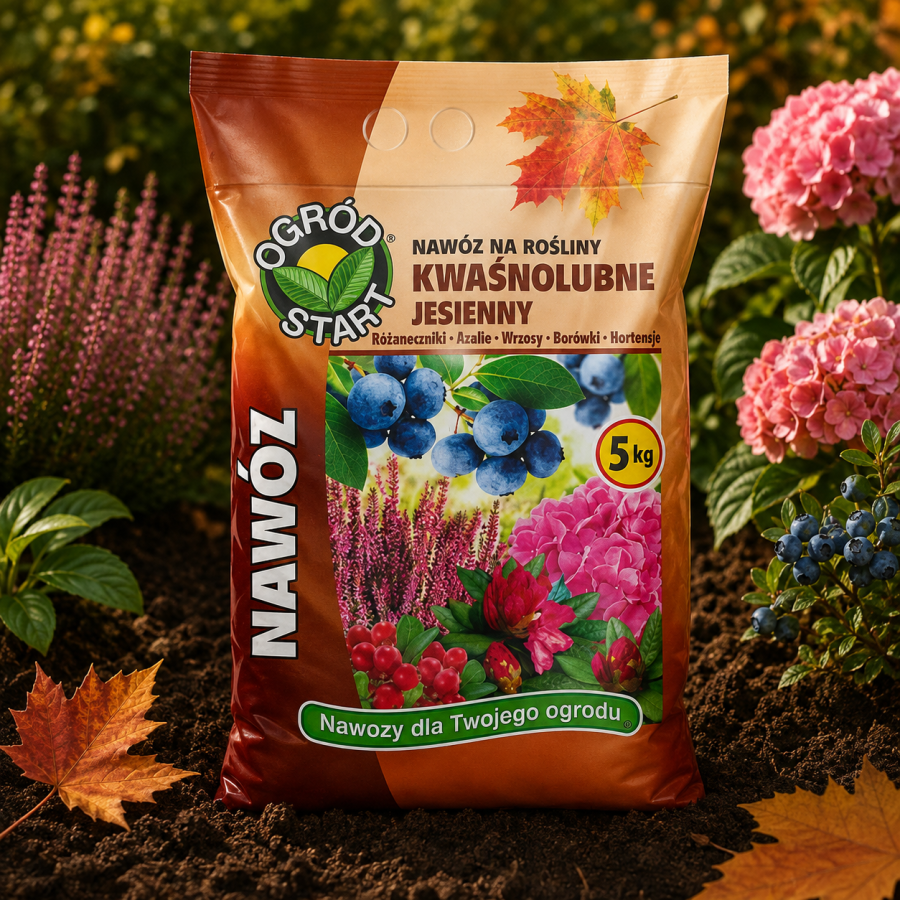 OGRÓD STAR Nawóz jesienny do kwaśnolubnych 5kg – granulowany nawóz zakwaszający