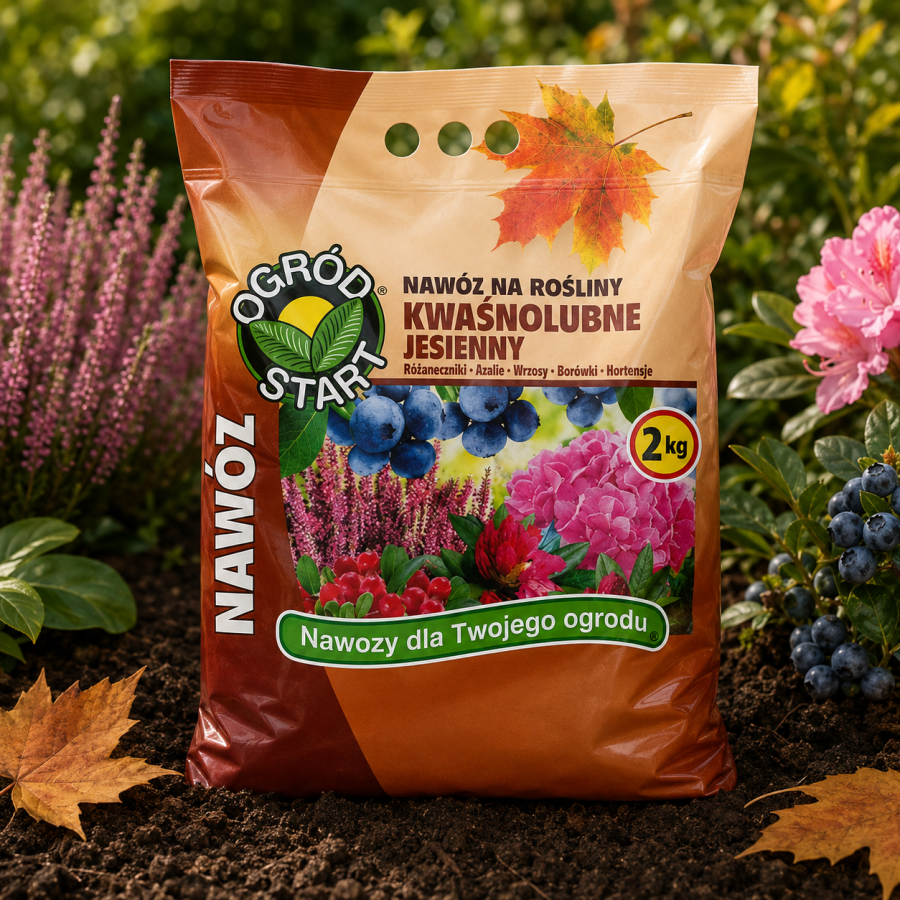 OGRÓD STAR Nawóz jesienny do kwaśnolubnych 2kg – granulowany nawóz zakwaszający