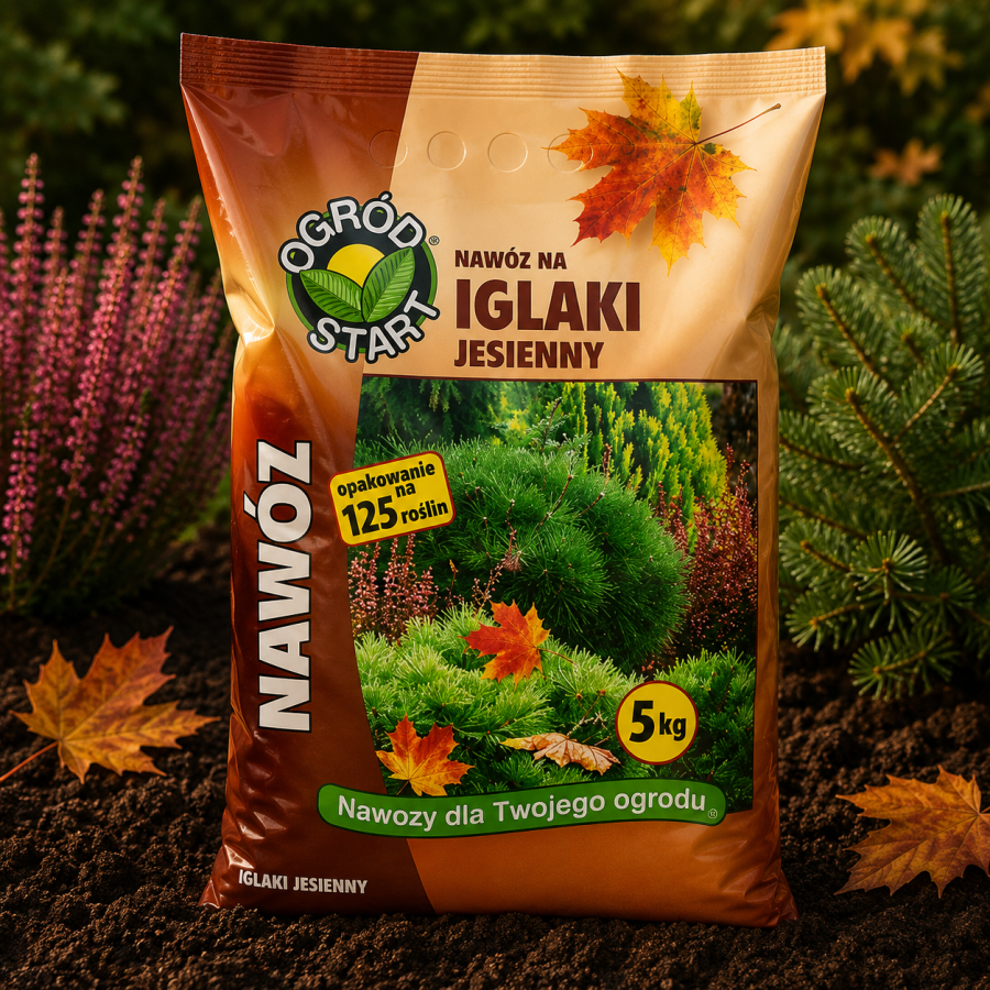 OGRÓD STAR Nawóz jesienny na iglaki 5kg – granulowany nawóz bez azotu PK 6-18