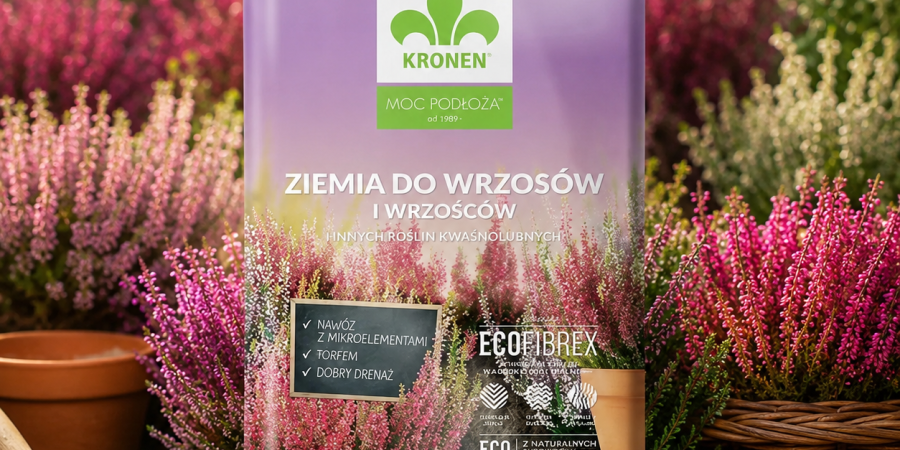KRONEN Ziemia do wrzosów i wrzośców  20 L – kwaśne podłoże pH 4,8–5,