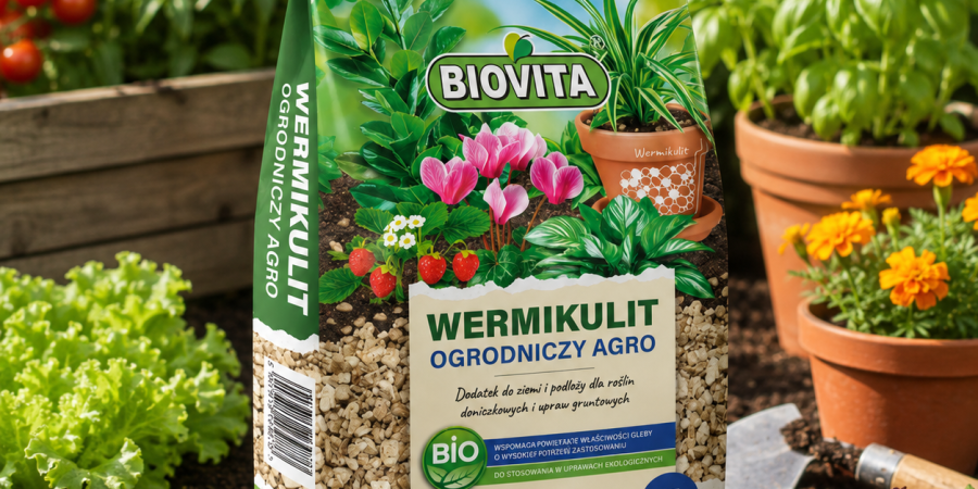 BIOVITA Wermikulit Ogrodniczy Agro 4 l – naturalny dodatek do gleby i podłoży