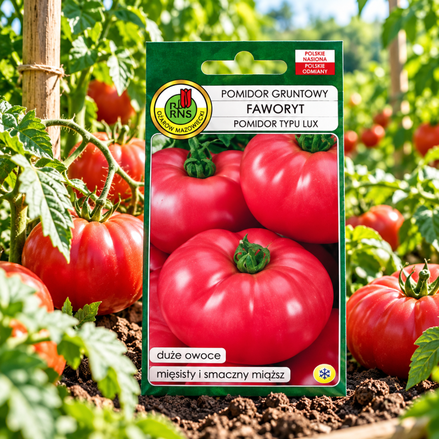 Pomidor Faworyt 10g – nasiona pomidora malinowego o bardzo dużych owocach do 500 g