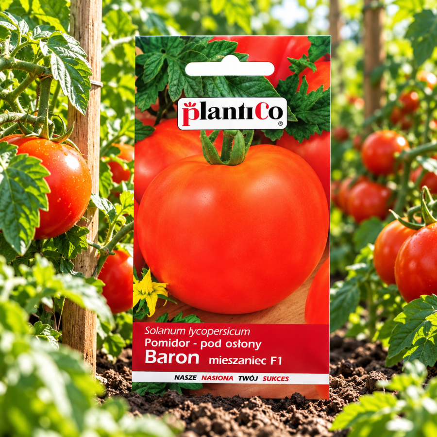 Pomidor BARON 0,1g-nasiona pomidora szklarniowego o dużych, czerwonych owocach 160–180 g
