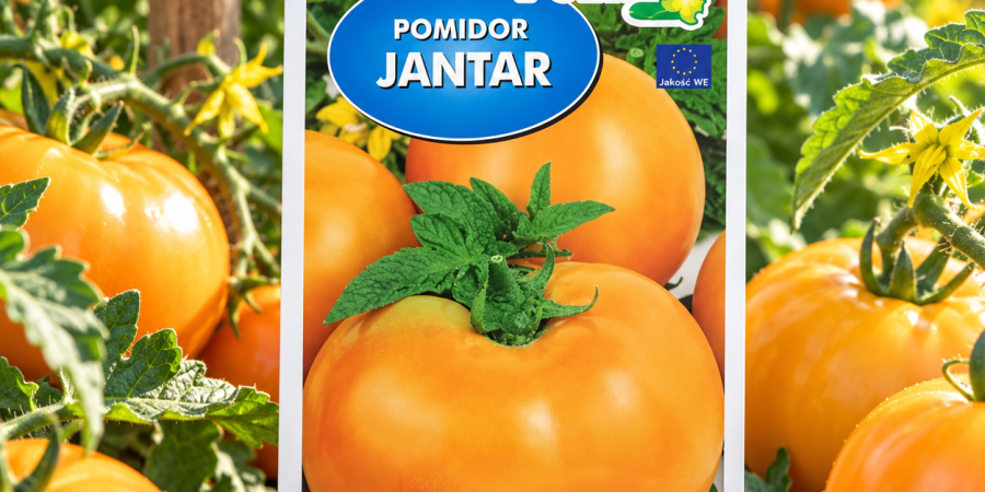 Pomidor jantar 0,2G – nasiona wczesnego pomidora o ogromnych, żółtopomarańczowych owocach 450–600 g
