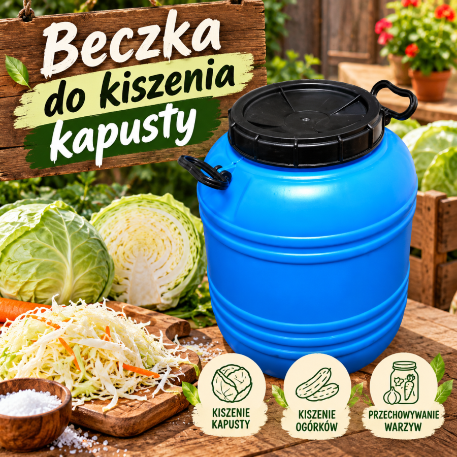 Beczka 50L niebieska