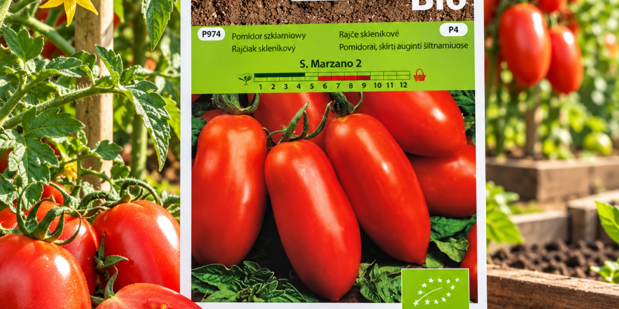 Pomidor szklarniowy Marzano BIO 0,5 g – ekologiczne nasiona wysokiego, mięsistego pomidora do przetworów
