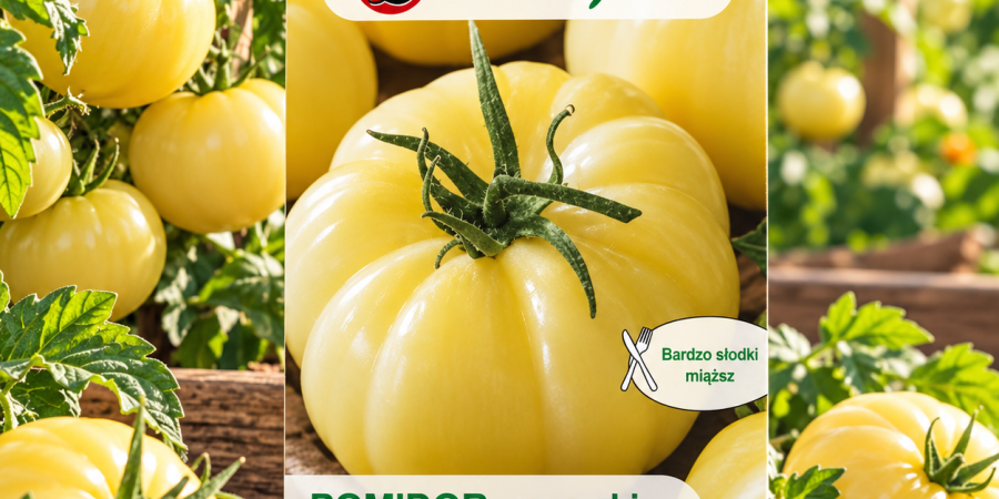Pomidor Grunt Whait Beauty 0,2g – wyjątkowy pomidor o kremowych owocach