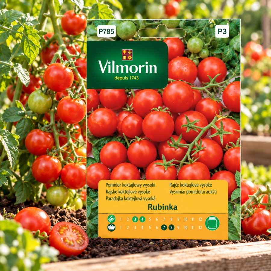 Pomidor Rubinka koktajlowy gruntowy wysoki – 0,4g